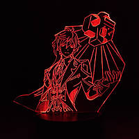 Акриловый светильник-ночник Чжун Ли (Zhongli) красный tty-n000370
