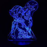 Акриловый светильник-ночник Сяо синий tty-n000374