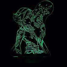 Акриловий світильник-нічник Сяо зелений tty-n000375