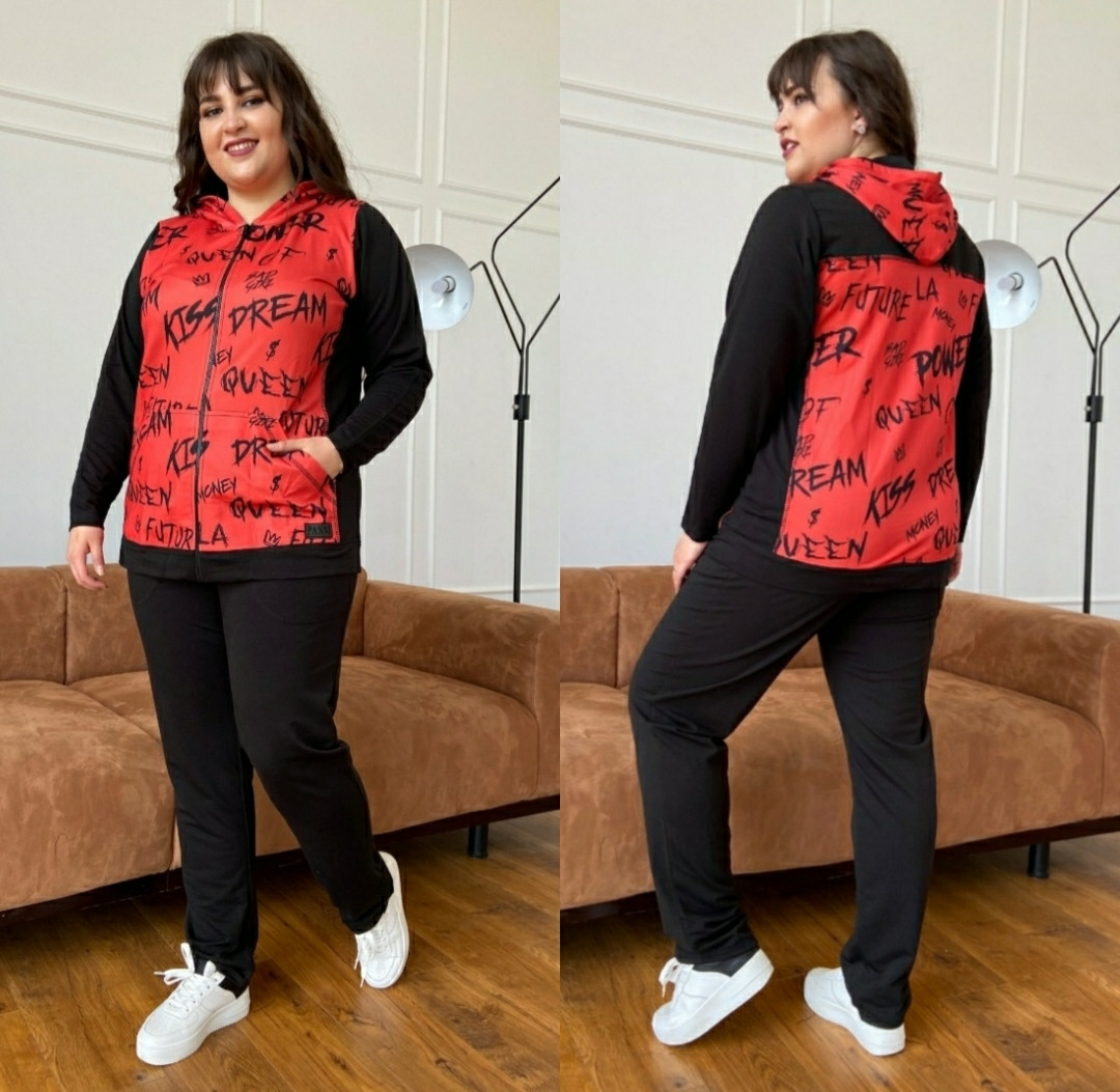 Жіночий костюм із штанами Більших розмірів Новинка, фото 1