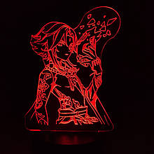 Акриловий світильник-нічник Сяо червоний tty-n000376
