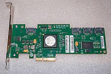 HBA/RAID контролер адаптер LSI SAS3041E-HP (SAS1064E) 4 порти SAS/SATA PCIe 4x. Chia