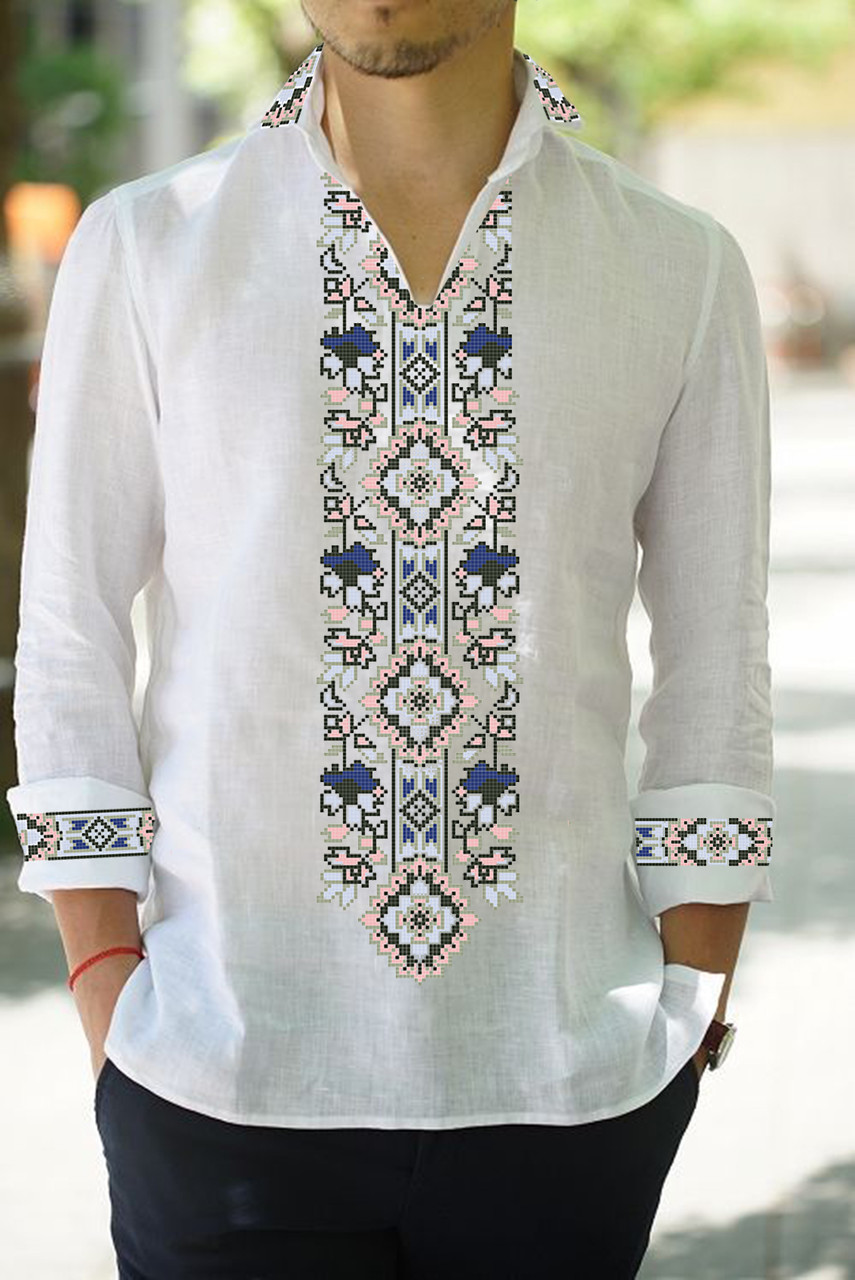 Заготовка для чоловічої вишиванки № 132-СЧ, фото 1