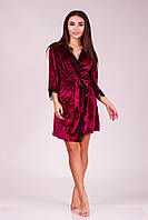 Халат з рідкісного турецького мармурового велюру з мереживом