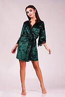 Халат з рідкісного турецького мармурового велюру з мереживом