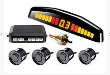 Автомобільний Парктронік Premium Parking Sensor на 4 датчики для авто, чотири датчики чорного кольору