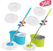 Швабра з Відром Spin MOP 360, відро та швабра з віджимом. Комплект для збирання