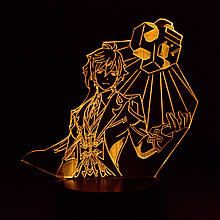 Акриловий світильник-нічник Чжун Лі жовтий (Zhongli) tty-n000371