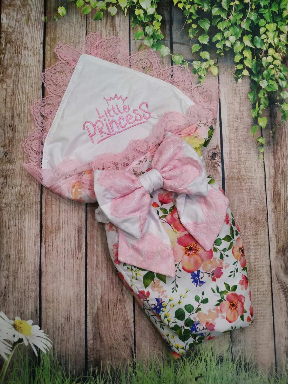 Дитячий літній конверт на виписку конверт-ковдра ЛІТО конверт-плед для новонародженого