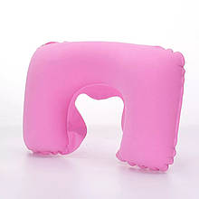 Подушка для подорожей рожева - розмір у спущеному вигляді 40*25см