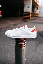 Кросівки Adidas Stan Smith White Red, фото 3