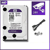 Жорсткий диск Western Digital WD Purple WD10PURX 1TB для систем відеоспостереження
