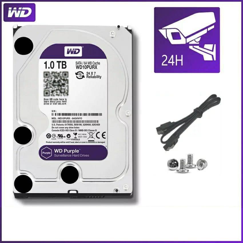 Жорсткий диск Western Digital WD Purple WD10PURX 1TB для систем відеоспостереження