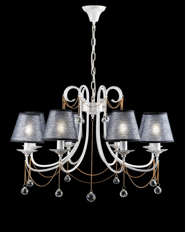 Класична сучасна люстра з абажурами L7079/8 (WG), фото 1