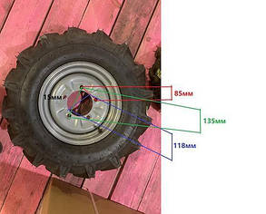 Колесо в зборі 6.00*12 (під 5 болтів) TTG