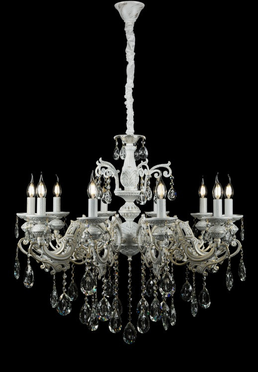 Класична люстра із золотою патиною L11617/10 (WT+GD), фото 1