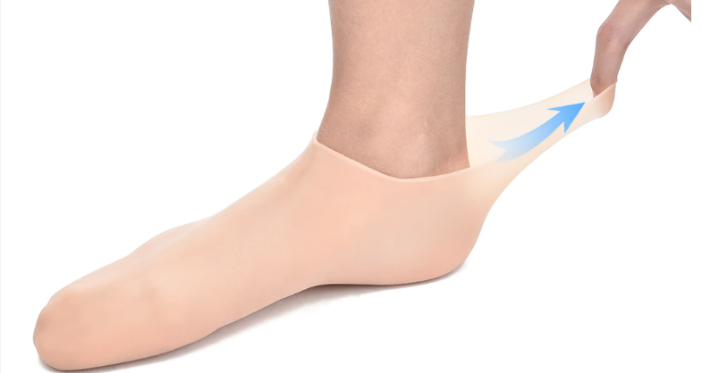 Силіконові шкарпетки для догляду за шкірою ніг (1 пара гелевих спа-шкарпетків), фото 1