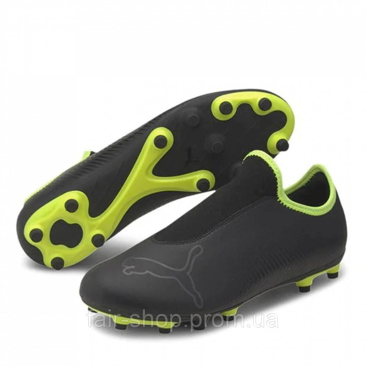 Бутси Puma Finesse Firm Ground Black/FluYellow, оригінал. Доставка від 14 днів