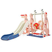 Дитяча гірка-гойдалка Bambi WM19020-8 (pink/blue)