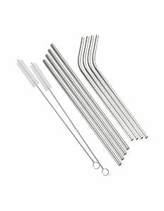 Металеві Трубочки для напоїв 8шт KingHoff KH-1357