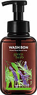 Мыло-пена для рук с ароматом зеленых трав WASH BON Prime с помпой 500 мл (Saraya)