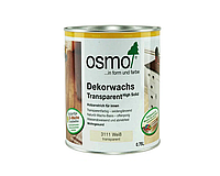 Олія захисна OSMO DEKORWACHS TRANSPARENTE FARBTONE для деревини 3111 - біле 0,75 л