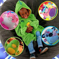 Детская толстовка плед худи с капюшоном и плюшевой игрушкой Huggle® Pet! Quality