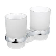 Тримач для щіток з 2 склянками настінний ZX Чехія LR3308 (LL1439)