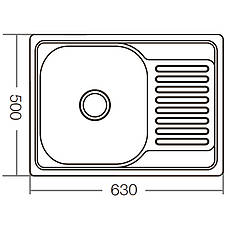 Мийка кухонна ZX Чехія Z6350-06-160E (satin) (ZM0561), фото 4