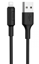 Кабель для зарядки телефону, планшета Lightning Apple iPhone HOCO X25 100см |2A| Чорний