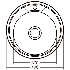 Мийка кухонна ZX Чехія Z490-08-180E (satin) (ZX1584), фото 4