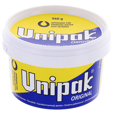 Паста для ущільнення нарізних з'єднань UNIPAK 360 г (у банці) (UP0580), фото 2