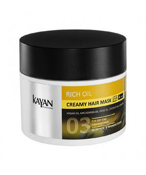 Крем-маска для сухого та пошкодженого волосся Kayan Professional Rich Oil Creamy Hair Mask 200 мл