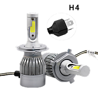 Комплект автомобильных LED ламп C6 H4 - Светодиодные лампы, Автолампа, Ближний, дальний свет, Автосвет (b418)!