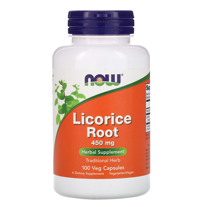 Добавка для імунітету NOW Foods Licorice Root 450 mg 100 VCaps