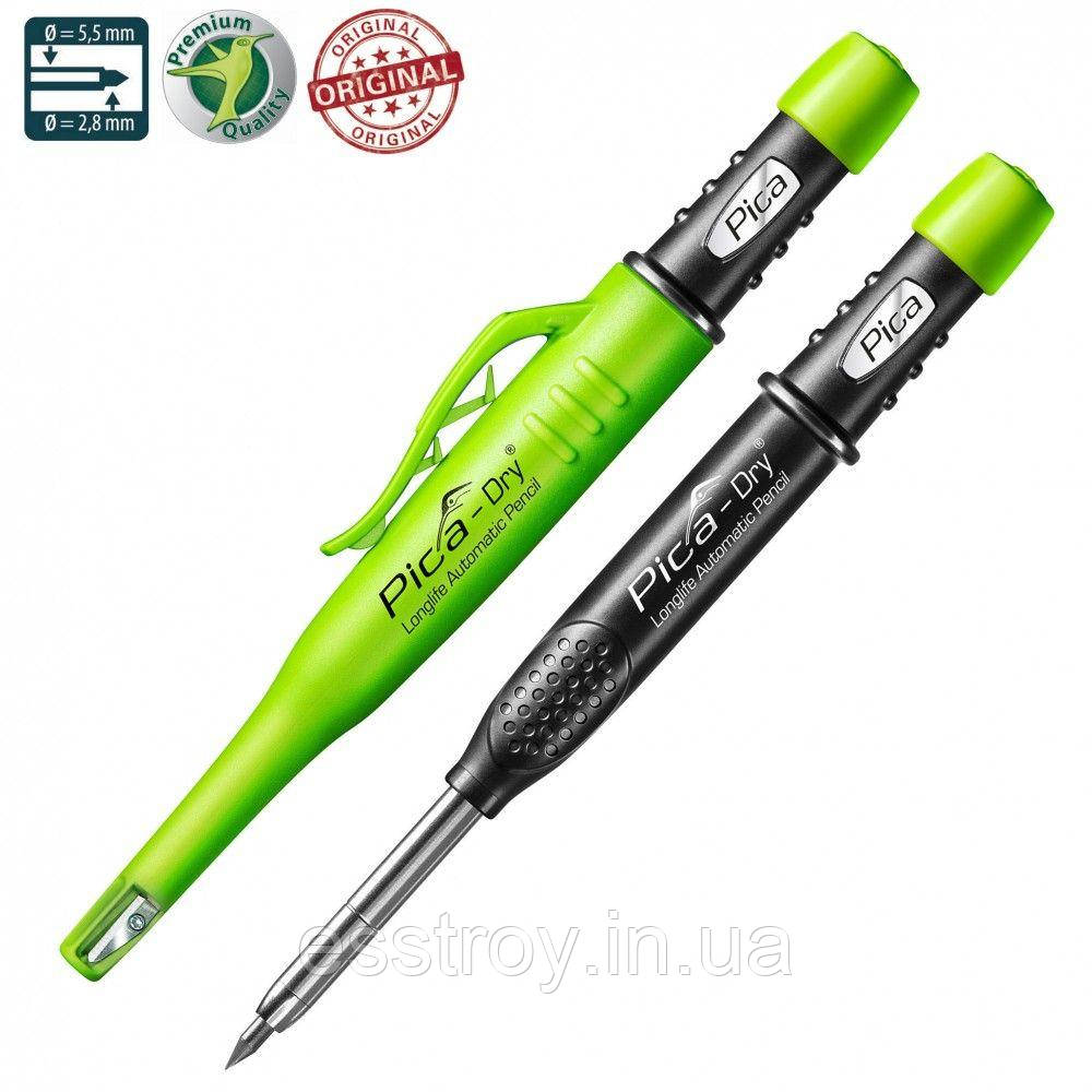 Олівець будівельний із чохлом-точилом Pica DRY Longlife Automatic Pen
