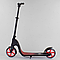 Складаний самокат двоколісний з підніжкою Best Scooter 18424 широке кермо / затискач керма / колір червоний, фото 3