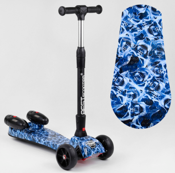 Самокат дитячий триколісний Best Scooter 46189 MAXI з парогенератором/ турбіна/ дим/звукові ефекти, фото 1