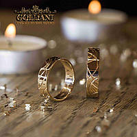 Золоті універсальні весільні весільні кільця Американка пряма різьба