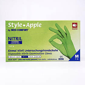 Рукавички нітрилові Style (зелені, розмір M, упаковка 100 штук)