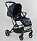 Дитяча прогулянкова коляска JOY Liliya рама алюміній футкавер колір синій, фото 3