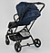 Дитяча прогулянкова коляска JOY Liliya рама алюміній футкавер колір синій, фото 5