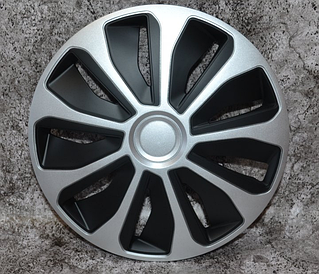 Ковпаки на колеса авто 4 штуки ARGO R13 PLATIN Silver Black