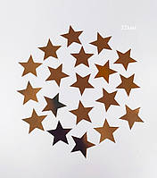 Декор бумажный Звезды 32 мм золото 50шт/уп