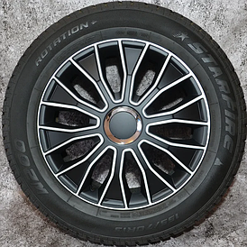 Ковпаки на колеса авто 4 штуки ARGO R13 VOLTEC PRO BLACK WHITE