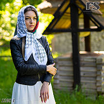 Легка біла хустина батистова, фото 3