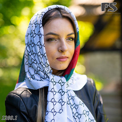 Легка біла хустина батистова, фото 2