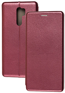 Чохол (книжка) преміум для Xiaomi Redmi 8 (бордова)