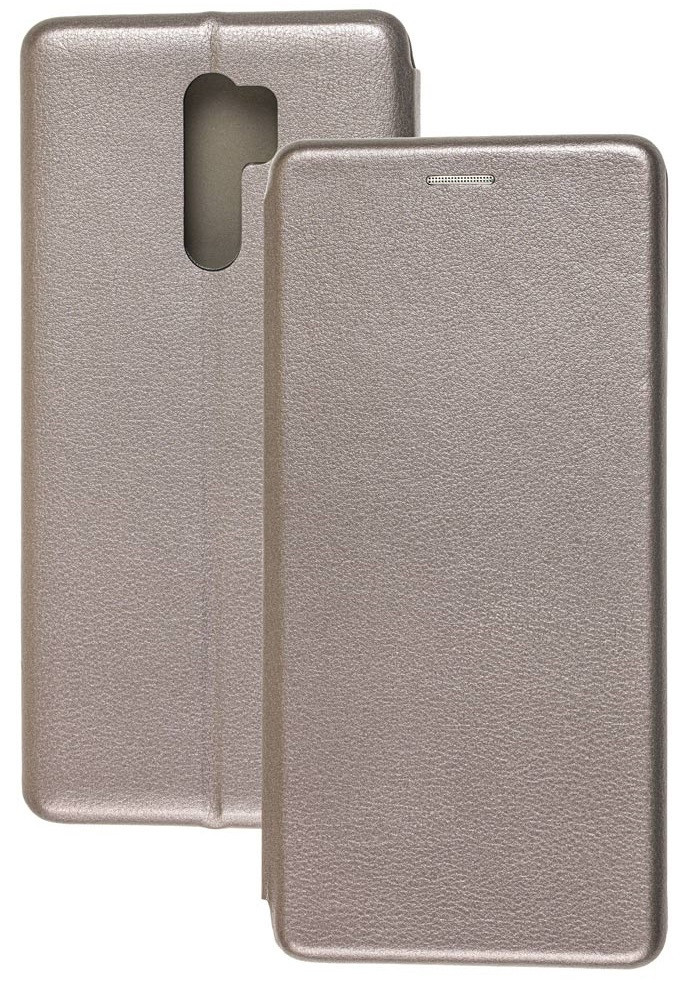 Чохол (книжка) преміум для Xiaomi Redmi Note 8 Pro  сіра, фото 1