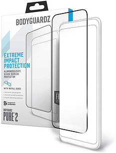 Захисне скло BodyGuardz Pure 2 для Samsung Galaxy S10e з шаблоном для поклейки